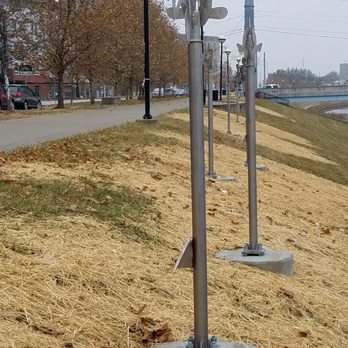 River Fish - view of the 12 stands - Public Art Near Me - Indianapolis, Indiana