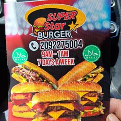 Super Star Burger - The menu