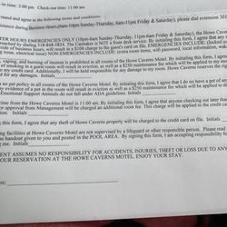 The ridiculous paperwork they force you to sign when you get a room.