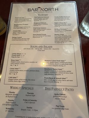 Menu photo 1 Bar North Huron, OH