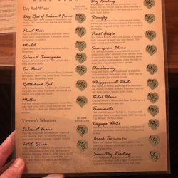 Seven Mountains Wine Bar & Stonefly Cafe - Wine list