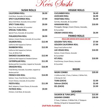 Kee's Teriyaki & Sushi - Menu - Korean Near Me - El Paso, Texas