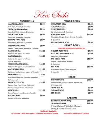 Menu photo 2 Kee's Teriyaki & Sushi El Paso, TX