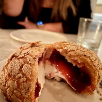 Este - CREAM PUFF pâte à choux, masa diplomat cream, strawberry jam - Seafood Near Me - Austin, Texas Este - CREAM PUFF pâte à choux, masa diplomat cream, strawberry jam - Seafood Near Me - Austin, Texas