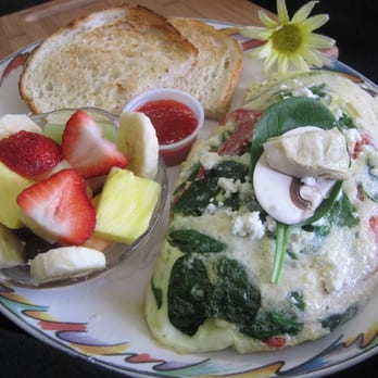Brookfields Restaurant - Artichoke hearts, mushroom, spinach, feta cheese and diced tomato Egg White Omelette - American Near Me - Roseville, California Brookfields Restaurant - Artichoke hearts, mushroom, spinach, feta cheese and diced tomato Egg White Omelette - American Near Me - Roseville, California