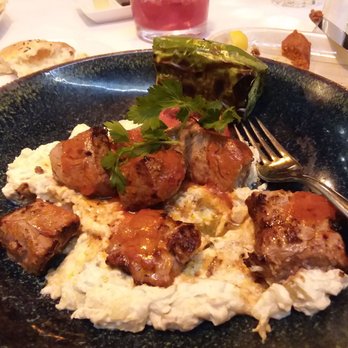 Ottoman Taverna - Very tender beef medallions served over eggplant with yogurt sauce, very yummy. - Mediterranean Near Me - Washington, DC, District of Columbia