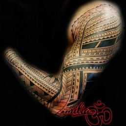 My completed sleeve by Emilia Laurel of Balinese Tattoo Miami.