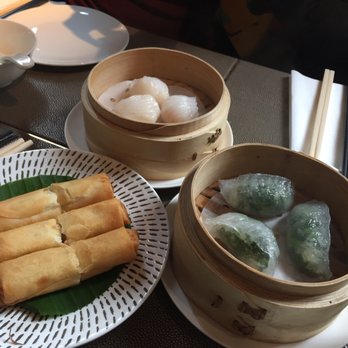 富 - Dim Sum - Spring Rolls, spinach Dumplings, Shrimp Dumpling - Dim Sum Near Me - Hong Kong, HK
