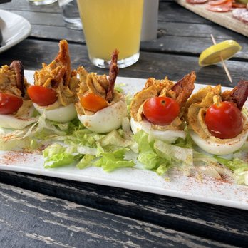 The Common Table - BLT deviled eggs - Very Delicious!! - Breakfast & Brunch Near Me - Frisco, Texas The Common Table - BLT deviled eggs - Very Delicious!! - Breakfast & Brunch Near Me - Frisco, Texas