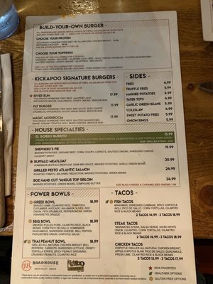 Menu photo 6 Kickapoo Tavern Keystone, CO