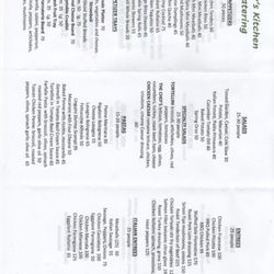 Terry's Kitchen Catering - New Menu