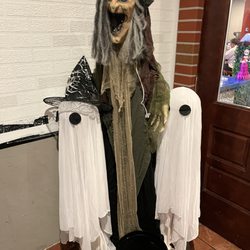 Hacienda Mexican Restaurant - Halloween decor at entrance