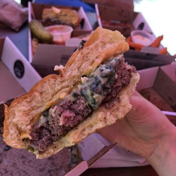 Soup N Burger - $10 Spinach Artichoke Burger - Soup Near Me - Brooklyn, New York