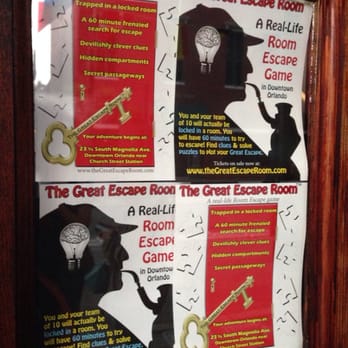 The Great Escape Room - Door signage - Escape Games Near Me - Orlando, Florida
