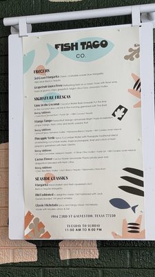 Menu photo 1 Fish Company Taco Galveston, TX Menu photo 1 Fish Company Taco Galveston, TX