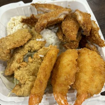 Ohana Island Grill - Seafood Combo Plate with Chicken Katsu as the selection - Salad Near Me - Columbus, Ohio