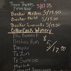 Howie’s Hideout - New Wine List