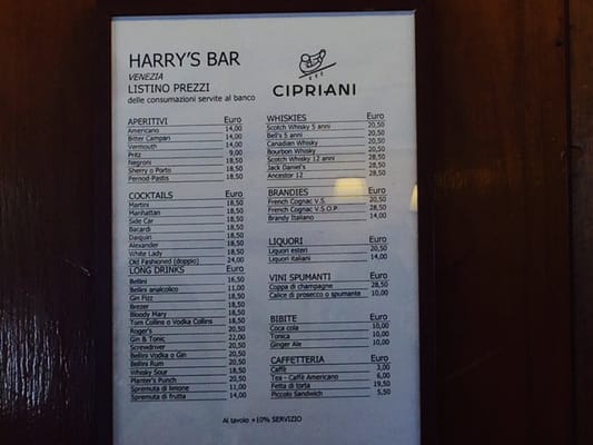 Menu photo 8 Harry's Bar Venezia, VE