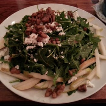 Red Eye Cafe - Walnut salad: arugula, pear slices, walnuts, goat cheese, deliciousness - Cafes Near Me - Montclair, New Jersey Red Eye Cafe - Walnut salad: arugula, pear slices, walnuts, goat cheese, deliciousness - Cafes Near Me - Montclair, New Jersey