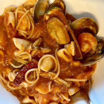 Cafe Hiro - Seafood pasta in a tomato sauce - Italian Near Me - Cypress, California Cafe Hiro - Seafood pasta in a tomato sauce - Italian Near Me - Cypress, California
