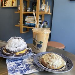Ube Mallorca (left) & yuzu cinnamon roll Ube Mallorca (left) & yuzu cinnamon roll