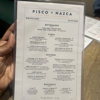 Pisco y Nazca Ceviche Gastrobar - Miami spice menu - Gastropubs Near Me - Doral, Florida Pisco y Nazca Ceviche Gastrobar - Miami spice menu - Gastropubs Near Me - Doral, Florida