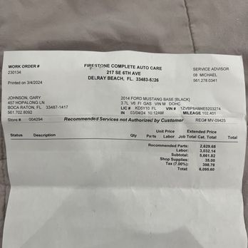Firestone Complete Auto Care - Instead of it costing me $6095, I brought it to my friend who I trust and it cost me $11 to fix it better than it ever worked!! - Tires Near Me - Delray Beach, Florida Firestone Complete Auto Care - Instead of it costing me $6095, I brought it to my friend who I trust and it cost me $11 to fix it better than it ever worked!! - Tires Near Me - Delray Beach, Florida