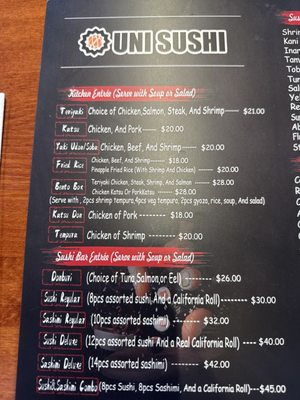 Menu photo 1 Uni Sushi Highlands Ranch, CO