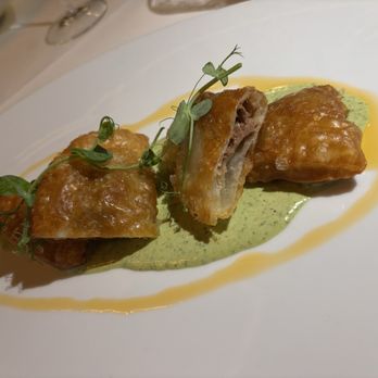 Georgia James - Wagyu empanadas - YUM! Flaky crust, tender beef, and a flavorful sauce. - Steakhouses Near Me - Houston, Texas