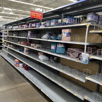 Walmart Supercenter - Shelves like you can see here are often empty and a mess for weeks at a time. - Department Stores Near Me - Hamburg, New York