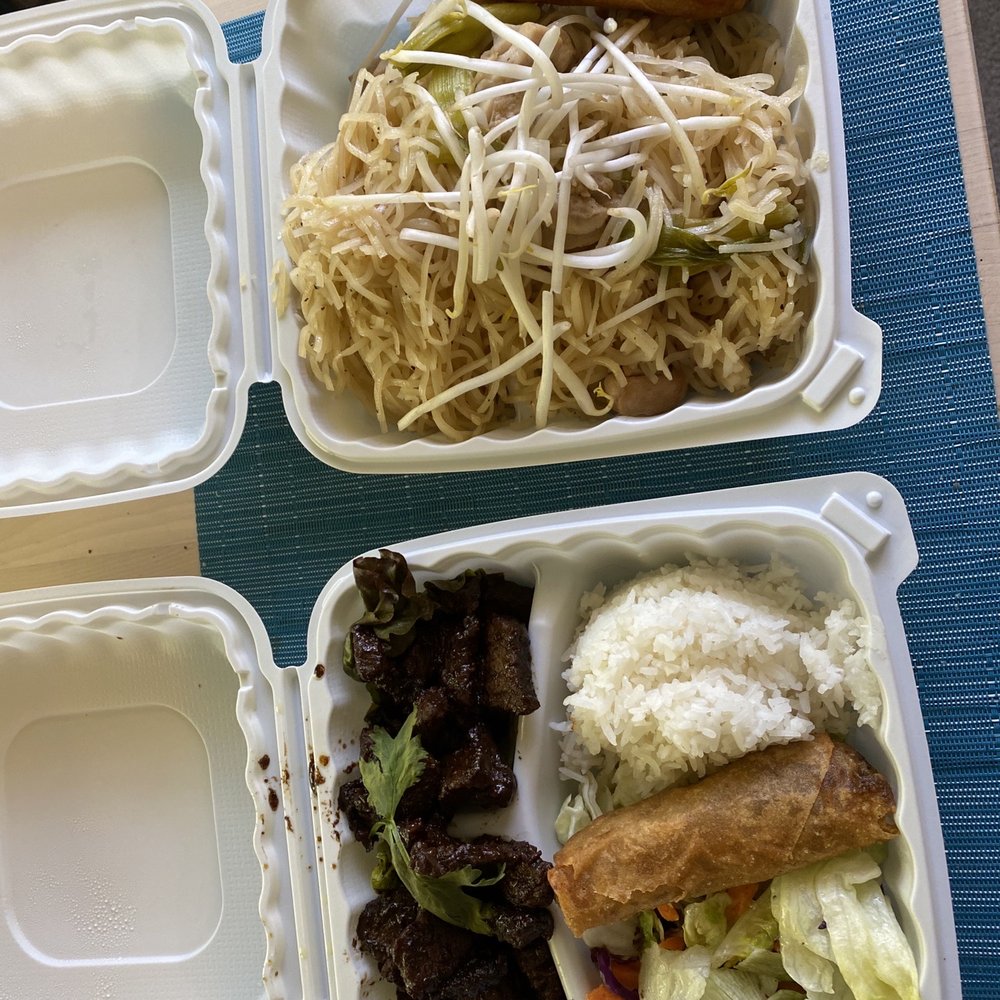 Cha Katiew (noodles) & Beef Loc Lac Cha Katiew (noodles) & Beef Loc Lac