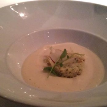 Luce - Cauliflower veloute with parmesan, dungeness crab - Wine Bars Near Me - San Francisco, California Luce - Cauliflower veloute with parmesan, dungeness crab - Wine Bars Near Me - San Francisco, California