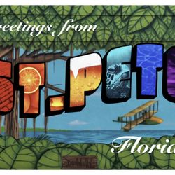 Derek Donnelly - Saint Paint Arts - Postcard mural in St Pete Fl!