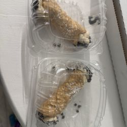Solorzano’s Pizzeria - Fresh filled cannoli with mini chocolate chips