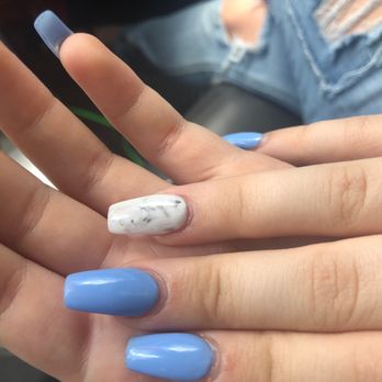 Pristine Nail Lounge - "Fixed" marble nail. Which doesn't even look appealing. - Nail Salons Near Me - Winter Park, Florida