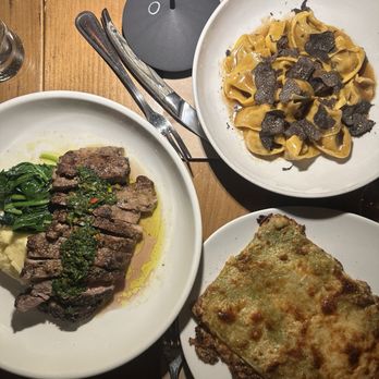 Aurora - Truffle agnolotti with prosciutto special, two sheet lasagna, and iberico pork special. All delectable. - Italian Near Me - Brooklyn, New York