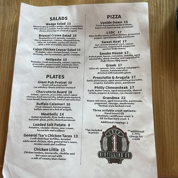 Lock 1 Distilling Company - Menu - Distilleries Near Me - Phoenix, New York