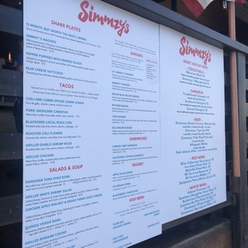 Simmzy's - Menu - American Near Me - Manhattan Beach, California Simmzy's - Menu - American Near Me - Manhattan Beach, California