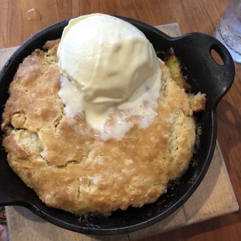 Big Jones - Peach cobbler with ice cream - Southern Near Me - Chicago, Illinois
