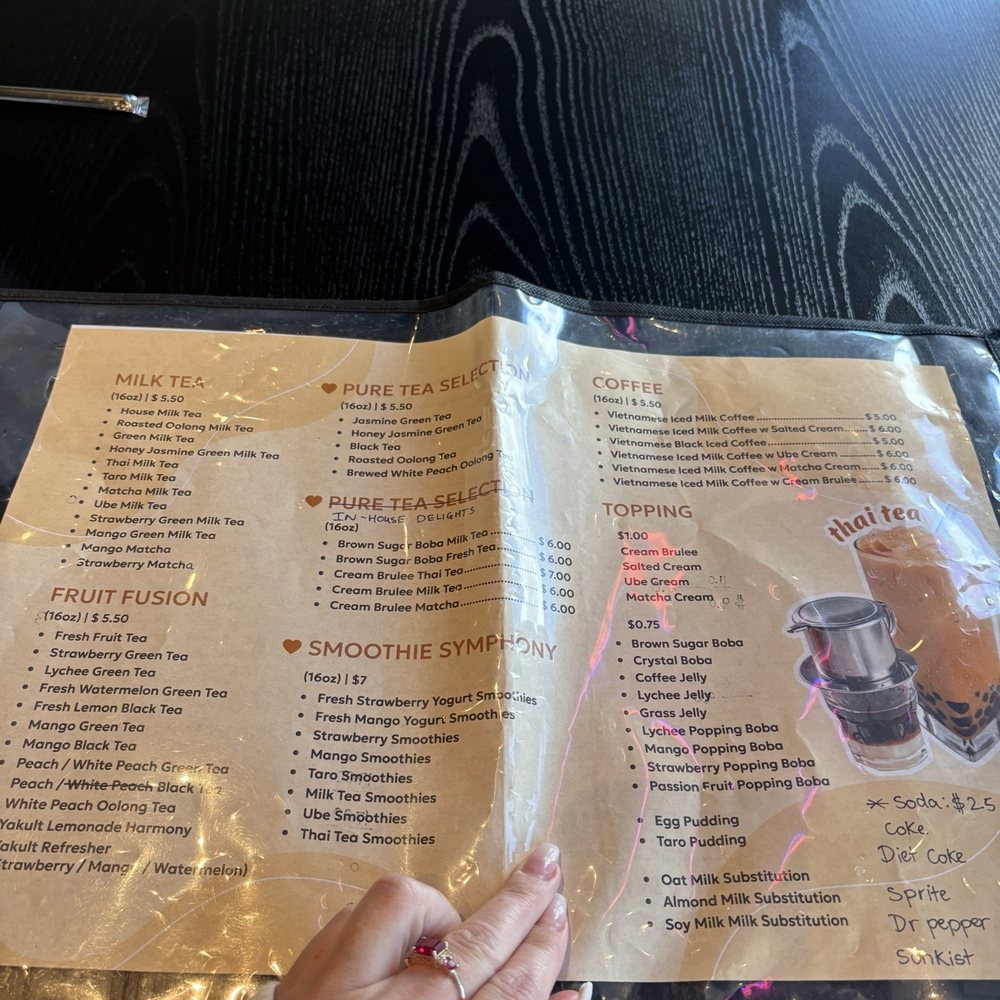 The drink menu The drink menu