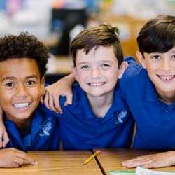 Trinity Christian School - Fourth graders in class.