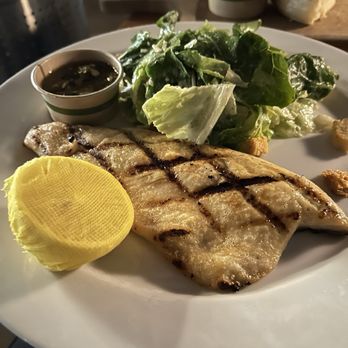 Gladstones - The trout dinner with a Caesar salad - Seafood Near Me - Pacific Palisades, California Gladstones - The trout dinner with a Caesar salad - Seafood Near Me - Pacific Palisades, California