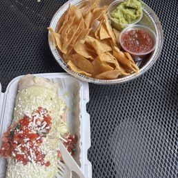 Wet burrito with chicken