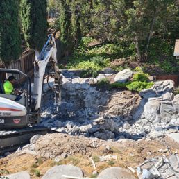 Noecon about halfway through demo of our grotto pool.