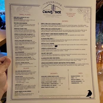 The Overlook - 08.31.23 menu - New American Near Me - Denali National Park, Alaska The Overlook - 08.31.23 menu - New American Near Me - Denali National Park, Alaska