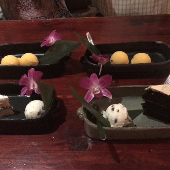 HanGawi - Awesome desserts. Mango sorbet, mocha chocolate and coconut cake - Vegetarian Near Me - New York, New York HanGawi - Awesome desserts. Mango sorbet, mocha chocolate and coconut cake - Vegetarian Near Me - New York, New York