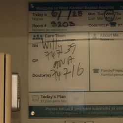 Baptist Health West Kendall Baptist Hospital - Thank You, nurses, and Doctors 6/25/25 Room 3203