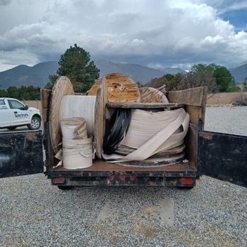 Pete's Junk Removal - We fit 16 cable spools in the trailer today! Had to break some of them down but they still fit lol. I love this job :) - Junk Removal & Hauling Near Me Pete's Junk Removal - We fit 16 cable spools in the trailer today! Had to break some of them down but they still fit lol. I love this job :) - Junk Removal & Hauling Near Me