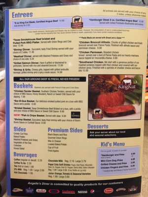 Menu photo 4 Angelle's Diner Troutville, VA