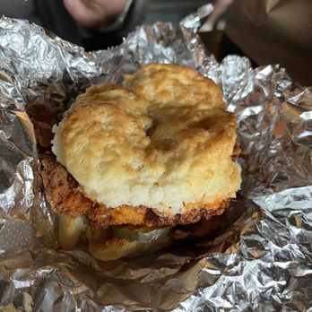 Krankies - Nashville hot chicken biscuit - Coffee & Tea Near Me - Winston-Salem, North Carolina